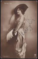 Berky Lili fotólap a színésznő saját kezű aláírásával