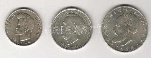 1948 Szabadságharc sor 5Ft, 10Ft, 20Ft ezüst T:2+