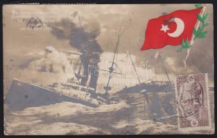 1915 Széchényi Ödön Konstantinápolyból saját kézzel írt képeslapja