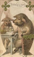 Pigs New Year litho (b)