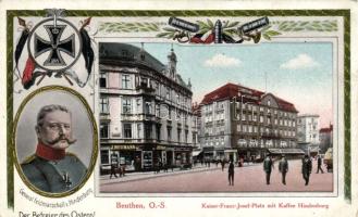 Bytom Franz Joseph square with Hindenburg, propaganda