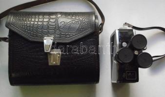 8 mm-es orosz film-felvevő készülék tokkal / 8 mm camera