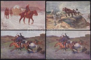 Lovak 20 db régi képeslap / Horses, 20 old postcards