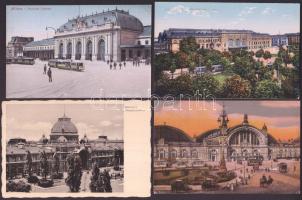 Vasútállomások 20 db régi képeslap / Railway stations, 20 old postcards