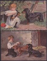 Kutyák 9 db régi képeslap / Dogs 9 old postcards
