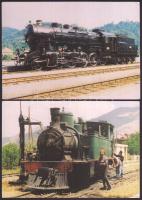 Gőzmozdonyok 27 db modern lap / Locomotives 27 modern postcards