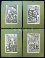 cca 1850 Blaschke metszet paszpartuban 14x18 cm