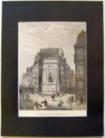 1850 Vues de Paris Daguerrotype: Daguerrotipiáról készített acélmetszet paszpartuban 25x32 cm