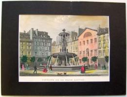 1850 Vues de Paris Daguerrotype: Daguerrotipiáról készített acélmetszet paszpartuban 25x32 cm