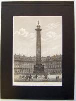 1850 Vues de Paris Daguerrotype: Daguerrotipiáról készített acélmetszet paszpartuban 25x32 cm