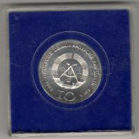 DDR 1968 10M "Gutenberg" ezüst/Silber T:1