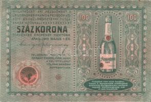 Arad 1913.május 1. Reklámszámla 100K-ról, Andrényi Kálmán és Utódai kiadásában T:I