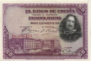 Spanyolország 1925. 100P (2x) + 1000P + 1927. 500P + 1928. 50P T:II,III