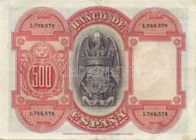 Spanyolország 1925. 100P (2x) + 1000P + 1927. 500P + 1928. 50P T:II,III