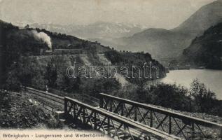 Brünigbahn railway by Lungernsee and Wetterhörner