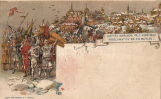 Proclamation of Mátyás, Ezredéves Országos Kiállítás Ga. litho (fa)