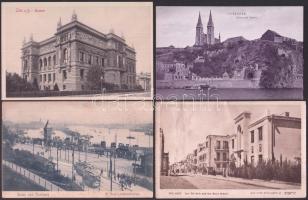45 db vegyes, háború előtti külföldi képeslap jobbakkal (sok Ausztria) / 45 mixed, pre-war town-view postcards