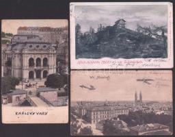 45 db vegyes, háború előtti külföldi képeslap jobbakkal (sok Ausztria) / 45 mixed, pre-war town-view...