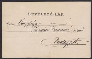 cca 1900 Rátonyi Elza színásznő dedikált fotólap