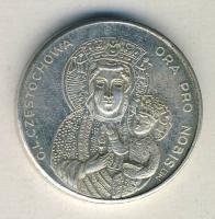 Lengyelország DN "Częstochowai Fekete Madonna - II. János Pál pápa" ezüstözött ffém emlékérem T:BU