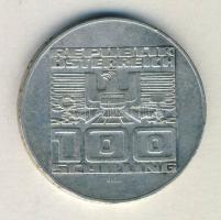 Ausztria 1975. 100Sch Ag "50 éves a Schilling" T:2
