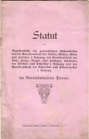 A Vorau-i cipész, szabó, pék... betegsegélyezőpénztár alapszabályai mémet nyelven / Statuten der Krankenkassa der gewerblichen Hilfsarbeiter bei der Genossenschaft der Bäcker, Müller, Wirte...; Druckerei Ludwig Schodisch