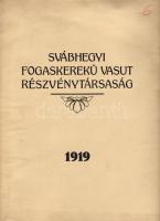 1919 A Svábhegyi Fogaskerekű Vasút Rt. jelentése / Geschäftsbericht der Schwabischberger Zahnradbahn AG.; Globus Druckerei