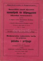 1942 Nemzetközi vasúti díjszabás személyek és utopiggyász fuvarozására a magyar és horvát vasúton, kétnyelvű nyomtatvány / Internationaler Eisenbahntarif für Personen u. Gepäcke über die ung. u. croatischen Linien, in beiden Sprachen