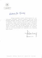 1994 Habsburg Ottó saját kezű írása levélen / Autograph lines of Otto Habsburg