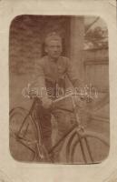 Hungarian soldier with bike photo (EK)