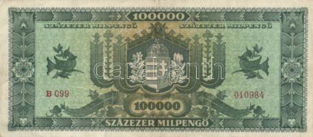 1946. 10.000.000P "Forradalmaink pénzei kiállítás a Szigetvári várban 1964..." felülbélyeg...