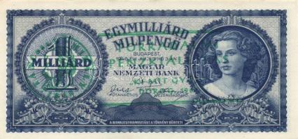 1946. 10.000.000P "Forradalmaink pénzei kiállítás a Szigetvári várban 1964..." felülbélyeg...