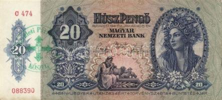 1930. 100P + 1932. 50P + 1936. 10P + 1945. 20P mindegyik zöld "Kerületi Pártvezető Kőszeg"...