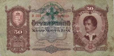1930. 100P + 1932. 50P + 1936. 10P + 1945. 20P mindegyik zöld "Kerületi Pártvezető Kőszeg"...