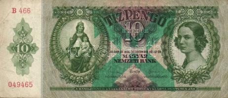 1930. 100P + 1932. 50P + 1936. 10P + 1945. 20P mindegyik zöld nyilaskeresztes felülbélyegzéssel T:II,III