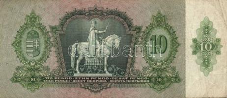 1930. 100P + 1932. 50P + 1936. 10P + 1945. 20P mindegyik zöld nyilaskeresztes felülbélyegzéssel T:II...