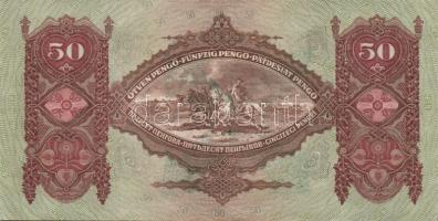 1930. 100P + 1932. 50P + 1936. 10P + 1945. 20P mindegyik zöld nyilaskeresztes felülbélyegzéssel T:II...