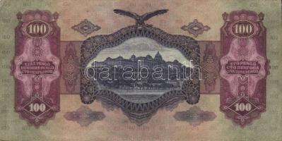 1930. 100P + 1932. 50P + 1936. 10P + 1945. 20P mindegyik zöld nyilaskeresztes felülbélyegzéssel T:II...