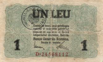 Románia/német megszállás I.V.H. 1917. 25B, 1L mindkettő román felülbélyegzéssel + Románia 1915. 2L +...