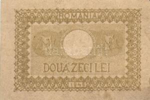 Románia/német megszállás I.V.H. 1917. 25B, 1L mindkettő román felülbélyegzéssel + Románia 1915. 2L +...
