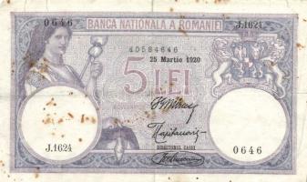 Románia/német megszállás I.V.H. 1917. 25B, 1L mindkettő román felülbélyegzéssel + Románia 1915. 2L +...