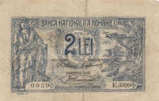 Románia/német megszállás I.V.H. 1917. 25B, 1L mindkettő román felülbélyegzéssel + Románia 1915. 2L +...