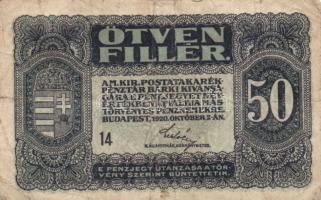 1914. 50K "Citta di Fiume" felülbélyegzéssel + 1919.augusztus 9. 20K + 1920. 20f, 50f (2x)...