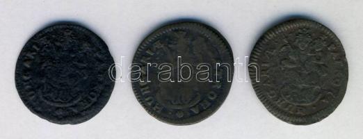 1705-1706. 3db rézpoltura mindegyik verdejel jelölés nélkül T:3