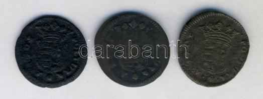 1705-1706. 3db rézpoltura mindegyik verdejel jelölés nélkül T:3