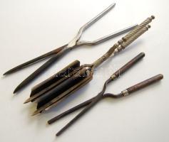 3 db klf régi hajsütővas