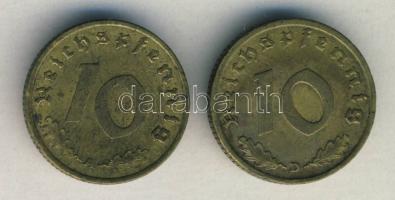 Német 3. Birodalom 1938A-1939D 10pf (2x) T:2-,3