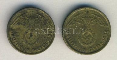 Német 3. Birodalom 1938A-1939D 10pf (2x) T:2-,3