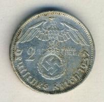Német 3. Birodalom 1937A 2M Ag "Hindenburg" T:2/2-