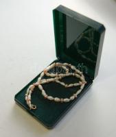 Tenyésztett folyami gyöngynyaklánc díszdobozkában